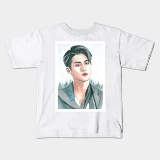 Kim Mingyu SEVENTEEN Watercolour Painting Kids T-Shirt